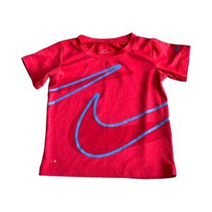 Nike Kids Red and Blue Swoosh T-Shirt